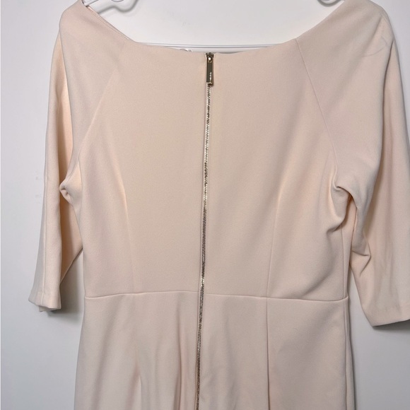 134. NWOT Calvin Klein pale peach / blush 3/4 sleeve dress sz US 10 - Picture 5 of 9